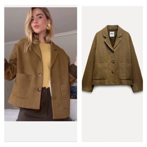 NWT Zara herringbone jacket